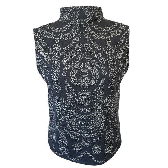 St. John Collection by Marie Gray Sweater and Tank Top Set Gray Metallic- S/4 - Picture 2 of 13